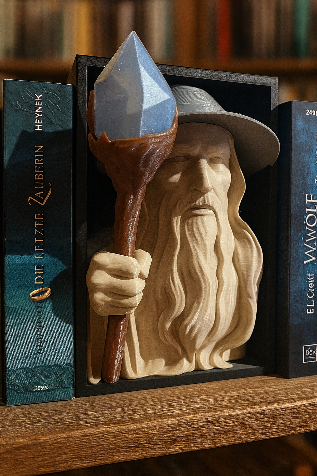 🧙‍♂️ Book Nook "Glowing Wizard" – Magie für dein Bücherregal