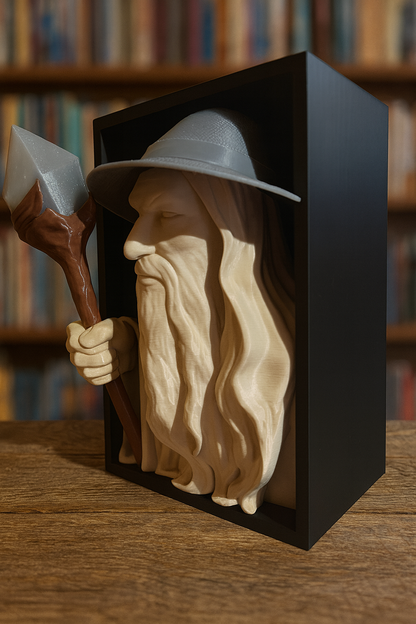 🧙‍♂️ Book Nook "Glowing Wizard" – Magie für dein Bücherregal