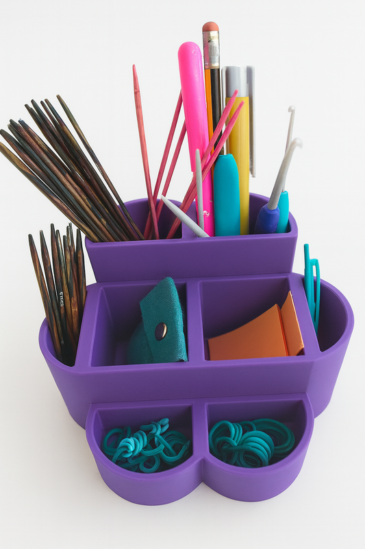 Blumen-Häkelnadelhalter oder Organizer🌸