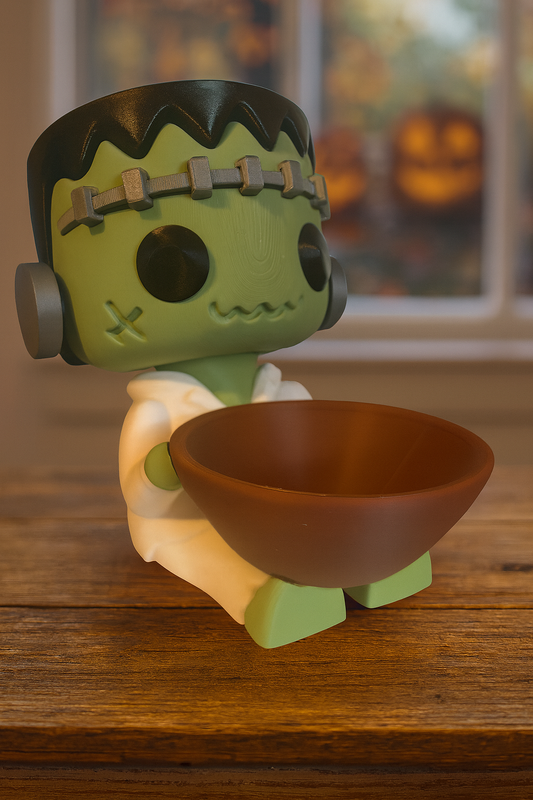 🎃 Dr. Frankenstein mit Schüssel – Perfekt für deine Halloween-Süßigkeiten!