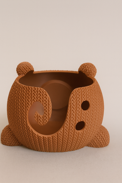 Garnschale Bär "Brummi" – Strickoptik