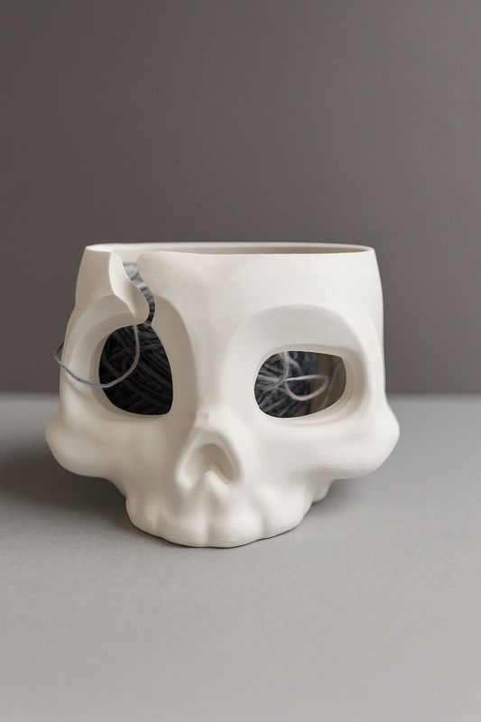 Garnschale Totenkopf – Skull Yarn Bowl 🧶💀