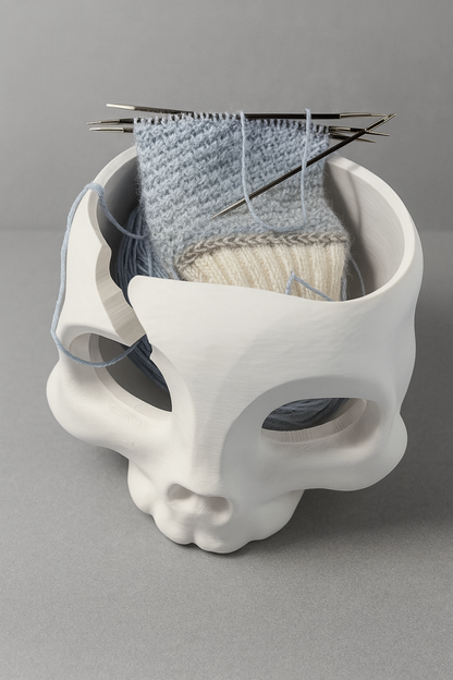 Garnschale Totenkopf – Skull Yarn Bowl 🧶💀