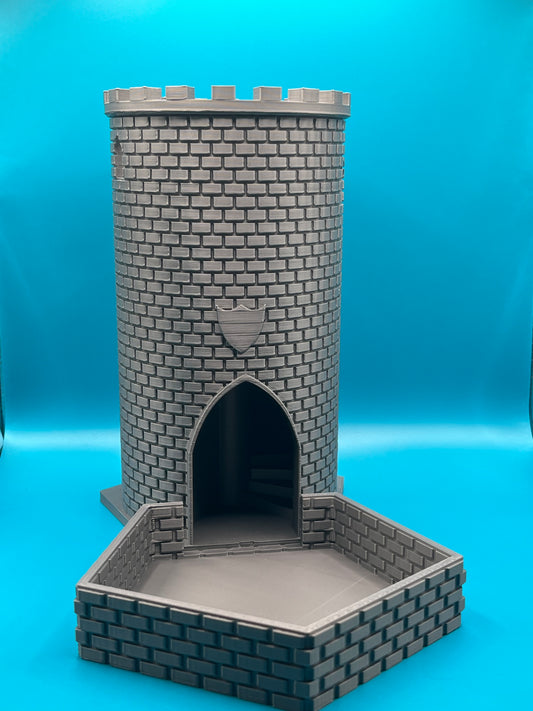 Würfelturm im Burgdesign – Perfekt für Dungeons & Dragons und andere Tabletop-Spiele | 3D-gedruckt aus hochwertigem PLA