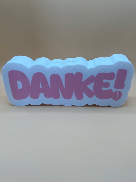 💰 Trinkgeldkasse „DANKE!“ – Spardose aus PLA mit Gummiverschluss – ideal für Theken, Stände & Events