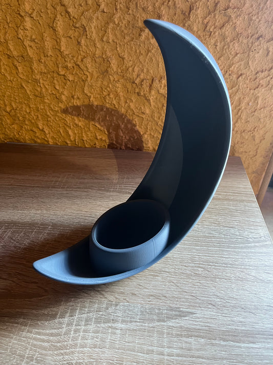 🌙 Dekorative Mondsichel mit integriertem Blumentopf – Stilvolle Pflanzen-Deko aus mattem PLA
