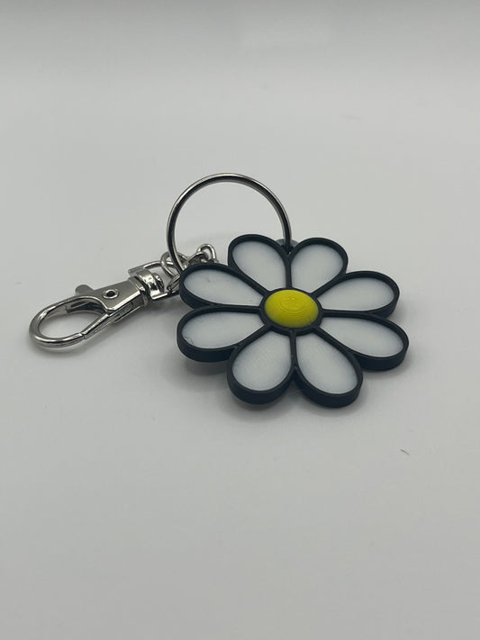 Blumen-Schlüsselanhänger – Gänseblümchen aus 3D-Druck | Handmade Accessoire