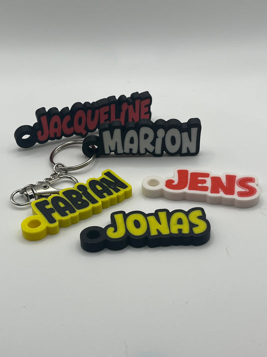 🗝️ Personalisierter Schlüsselanhänger mit Namen – Bis zu 12 Buchstaben | Individuelles Namensschild | 3D-Druck Geschenkidee
