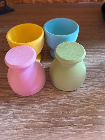 4er Set bunte Eierbecher - Farbe wählbar