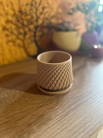 Kairo · Pflanzgefäß mit Untersetzer – Modern und Minimalistisch