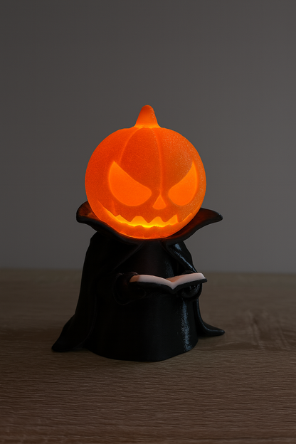 🎃 Halloween Dekofigur „Pumpkin Head“ – für LED-Teelicht