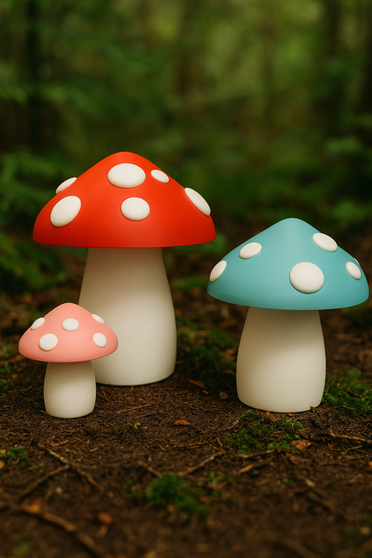 🍄 3er Set Deko-Pilze – Farbauswahl möglich