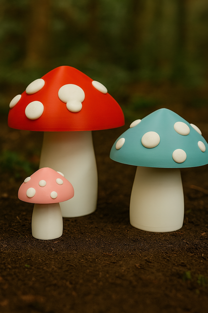 🍄 3er Set Deko-Pilze – Farbauswahl möglich