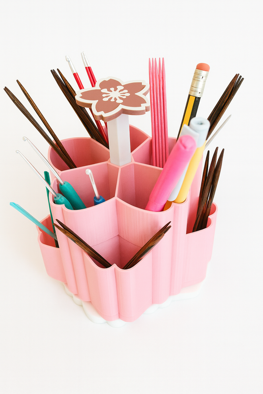 🌸 Drehbarer Sakura-Schreibtischorganizer