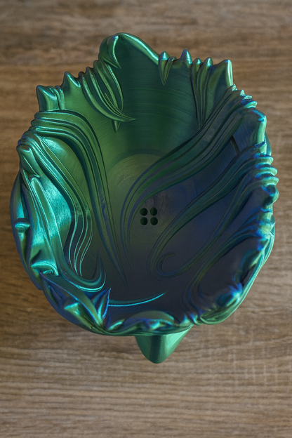 Womans Head Planter mit Untersetzer