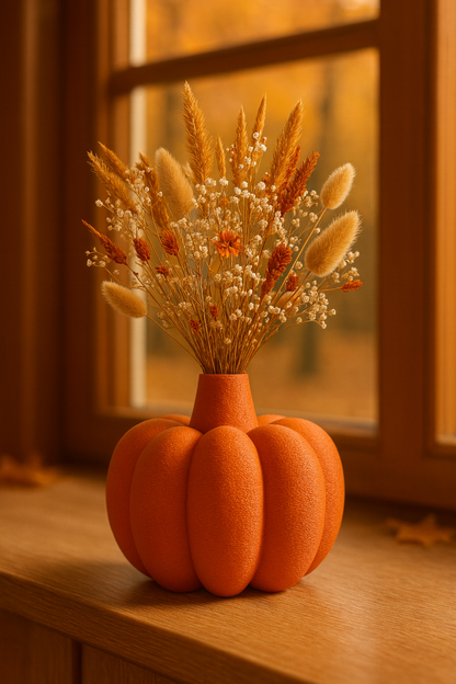 🎃 Kürbis-Vase im herbstlichen Design –  Deko aus PLA