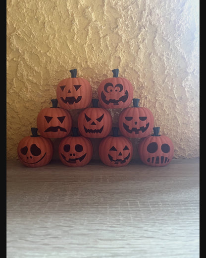 Halloween Kürbis – 9 Designs, LED-Teelicht & schraubbarer Deckel (PLA) 🎃